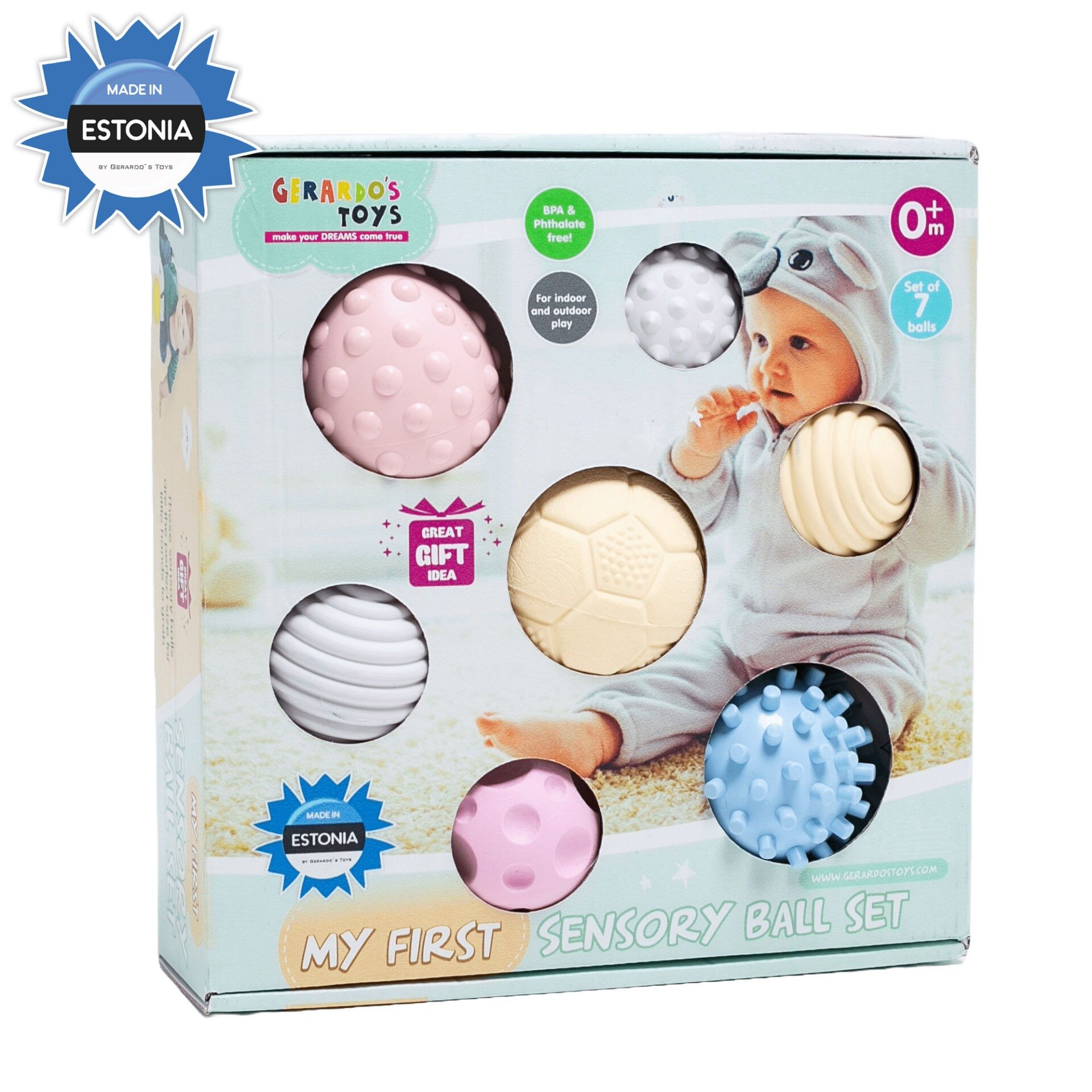 Gerardo`s Toys masāžas- sensoro bumbiņu komplekts