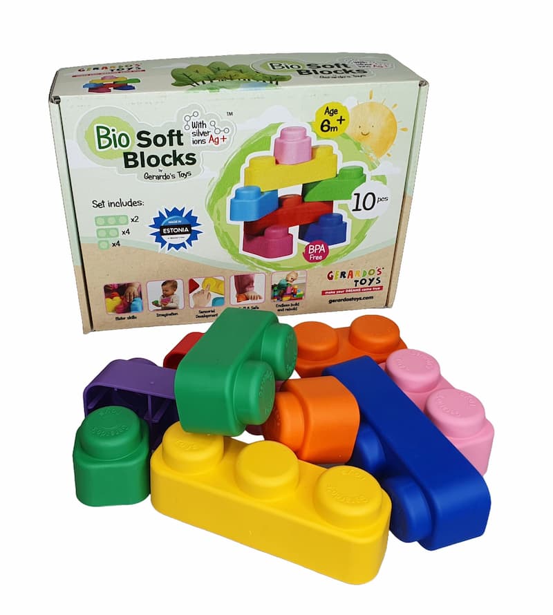 Gerardo`s Toys mīksto klucīšu komplekts, 10
