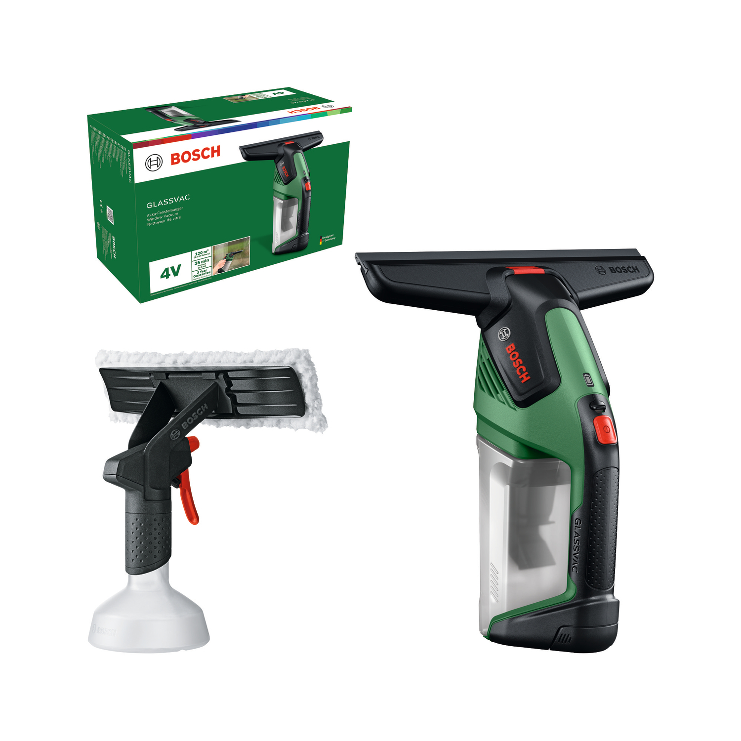 BOSCH GLASSVAC 4V spray logu mazgātājs