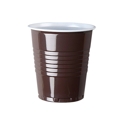 Glāze, PP, 180ml, Automat,  balta-brūna (100gab