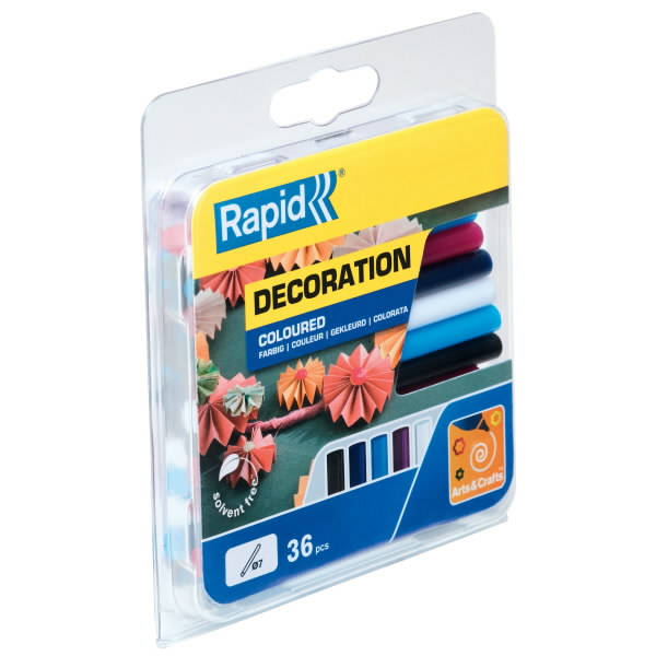 Glue sticks 7x94mm, 5 colors, 125g