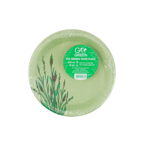 GOGREEN Ekoloģiski papīra šķīvji Reed Go