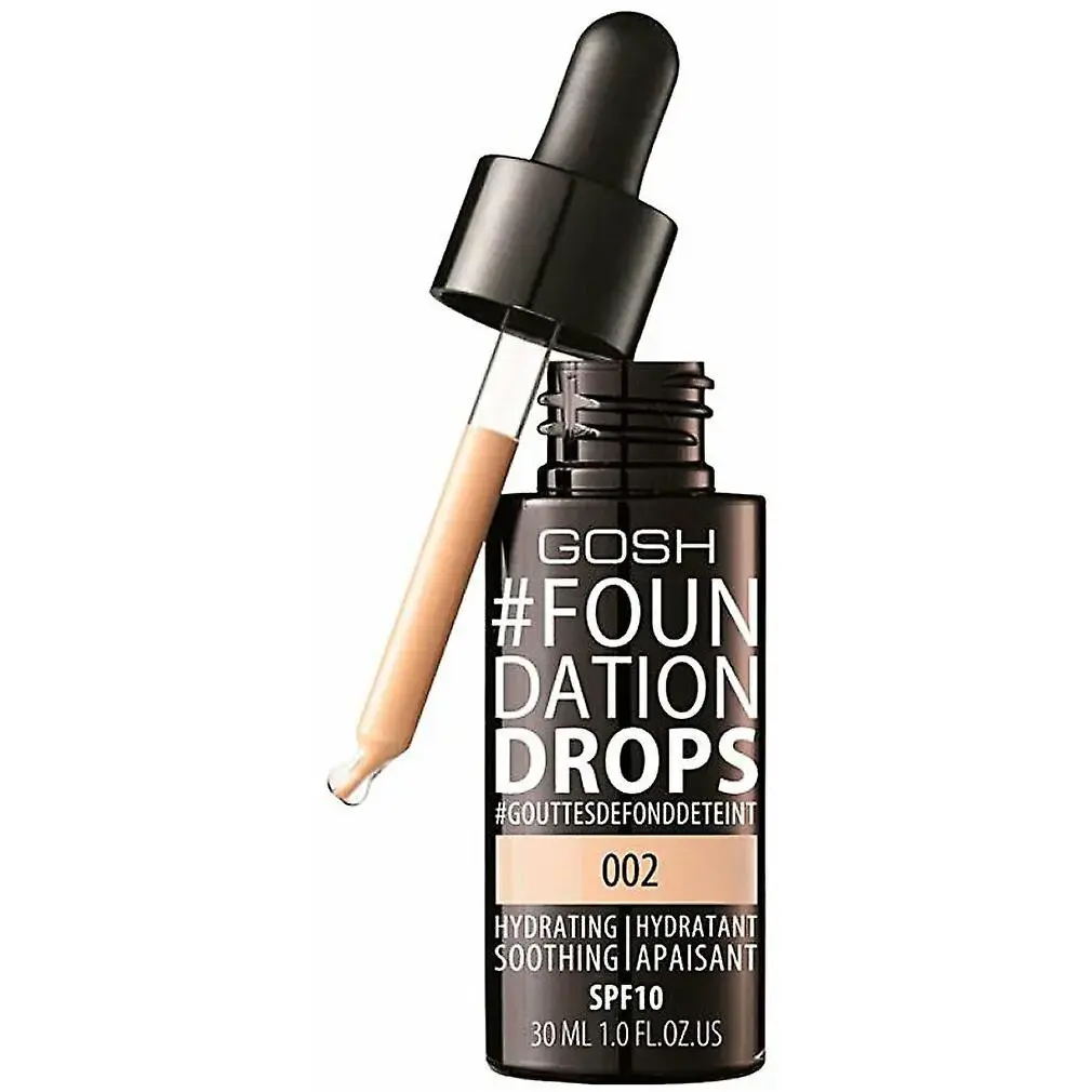 Gosh, Drops, Liquid Foundation, 002, Ivory