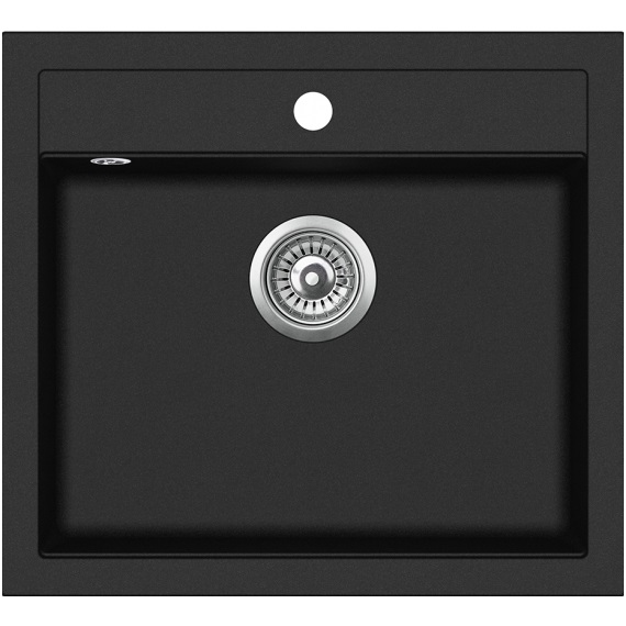 AQUASANITA Granīta izlietne 565x510 Black |