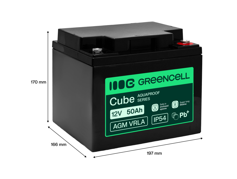 Greencell AGM VRLA 12V 50Ah maintenance-free