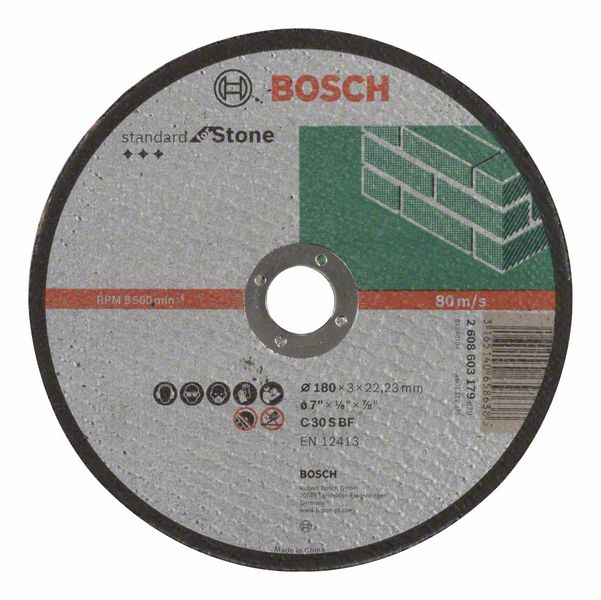 BOSCH Griešanas disks akmenim Standard 180x22x3mm