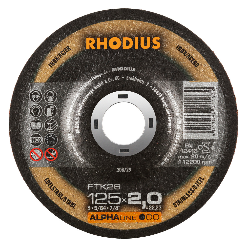 Griešanas disks FTK26 125x2,0 mm