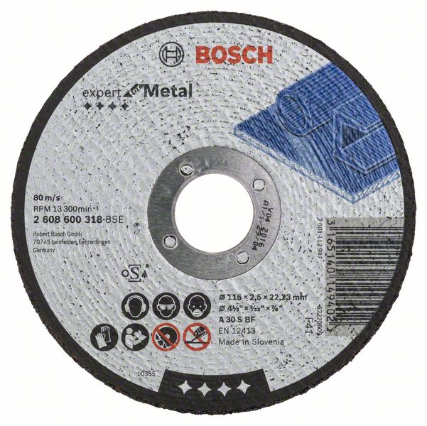 BOSCH Griešanas ripa 115x22x2,5 mm