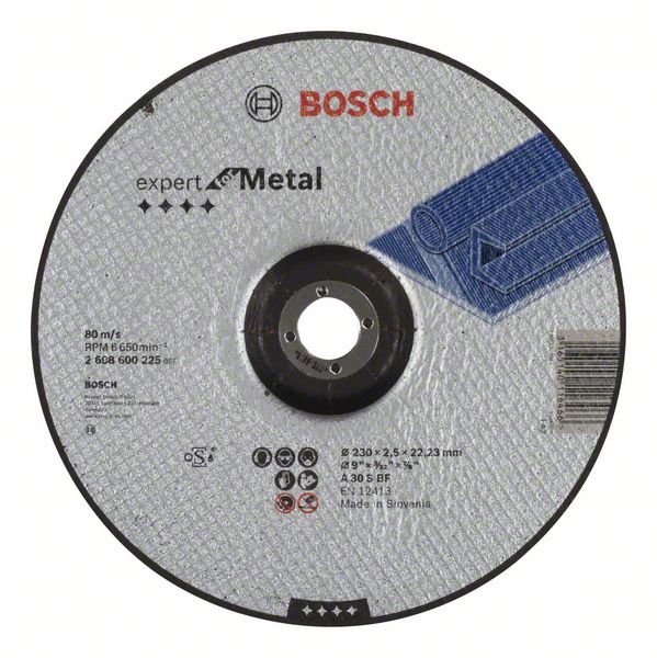 BOSCH Griešanas ripa, izliekta metālam, 230x22