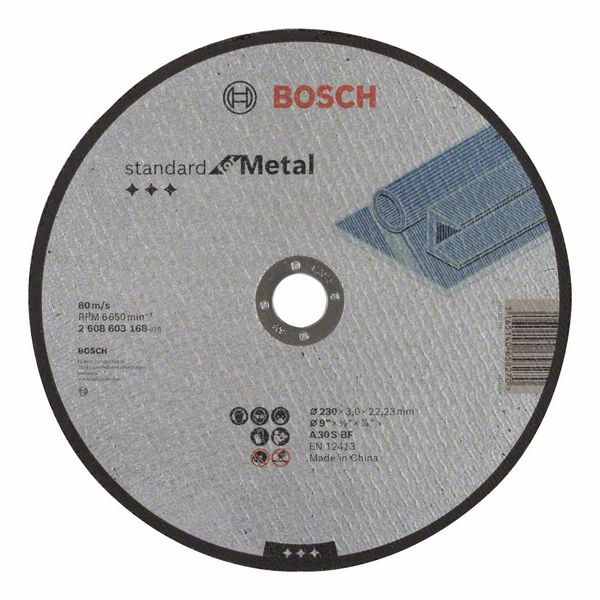 BOSCH Griešanas ripa metālam Standard 230x22x3