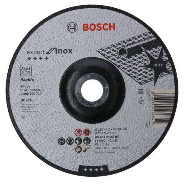 BOSCH Griešanas ripa Rapido 180x22,2x1