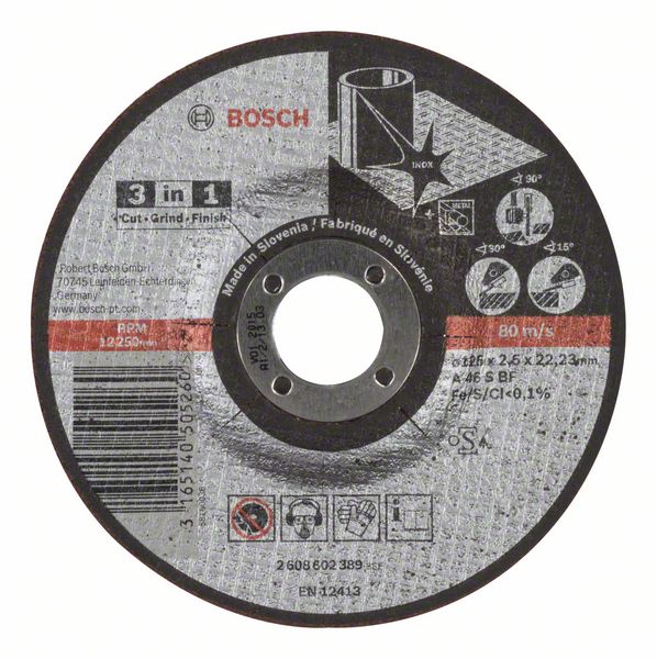 BOSCH Griešanas & slīpēš. disks 125x22