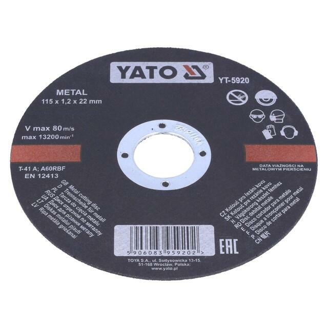 YATO Griezējdisk metālam D115x1.2x22 mm
