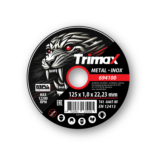 TRIMAX Griezējdisks metālam D125x1.0x22 mm