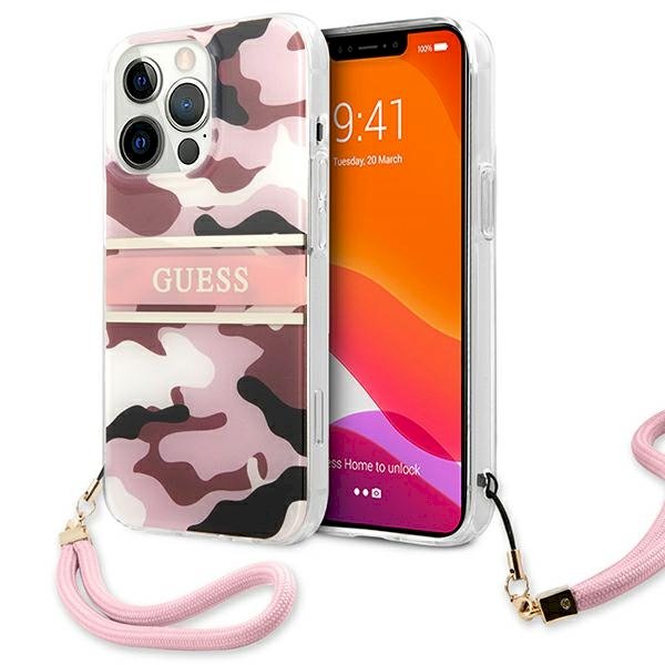 Guess GUHCP13LKCABPI Camo Strap Collection Aizsargapvalks