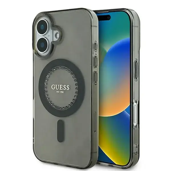 Guess IML Rhinestones MagSafe Case Aizsargapvalks
