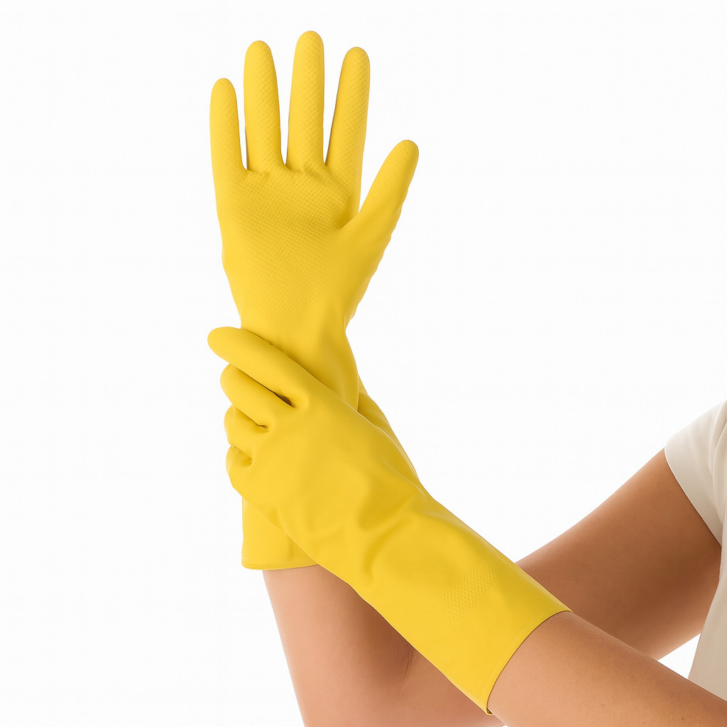 Gumijas cimdi ar floku GENTLE TOUCH