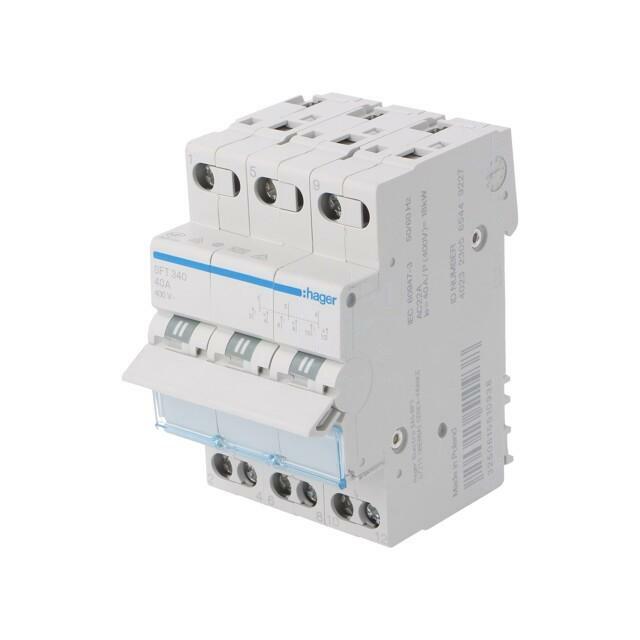 Hager SFT340 Modulārais pārslēdzējs I-0-II 3P
