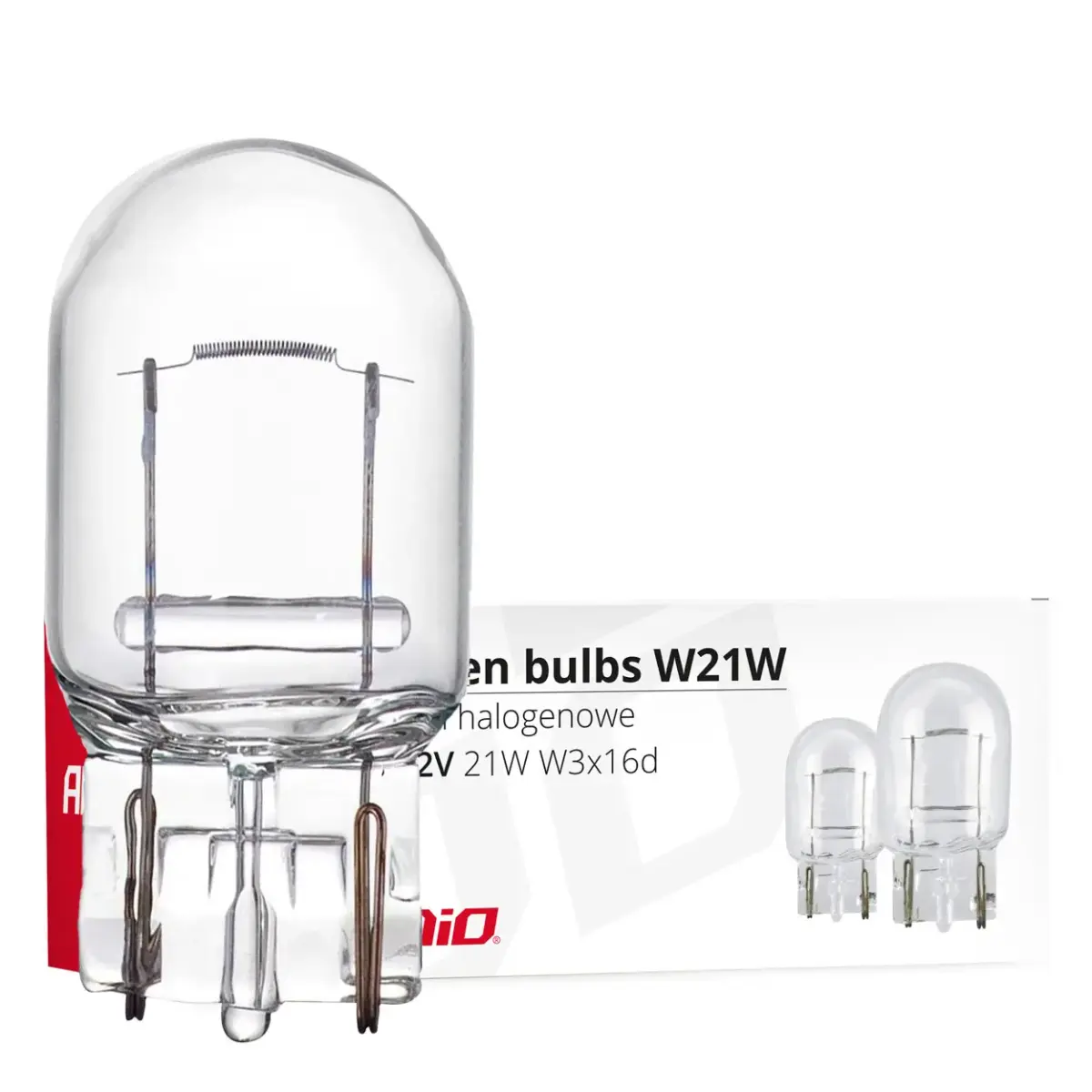 AMIO Halogēna spuldzes T20 W21W W3x16d