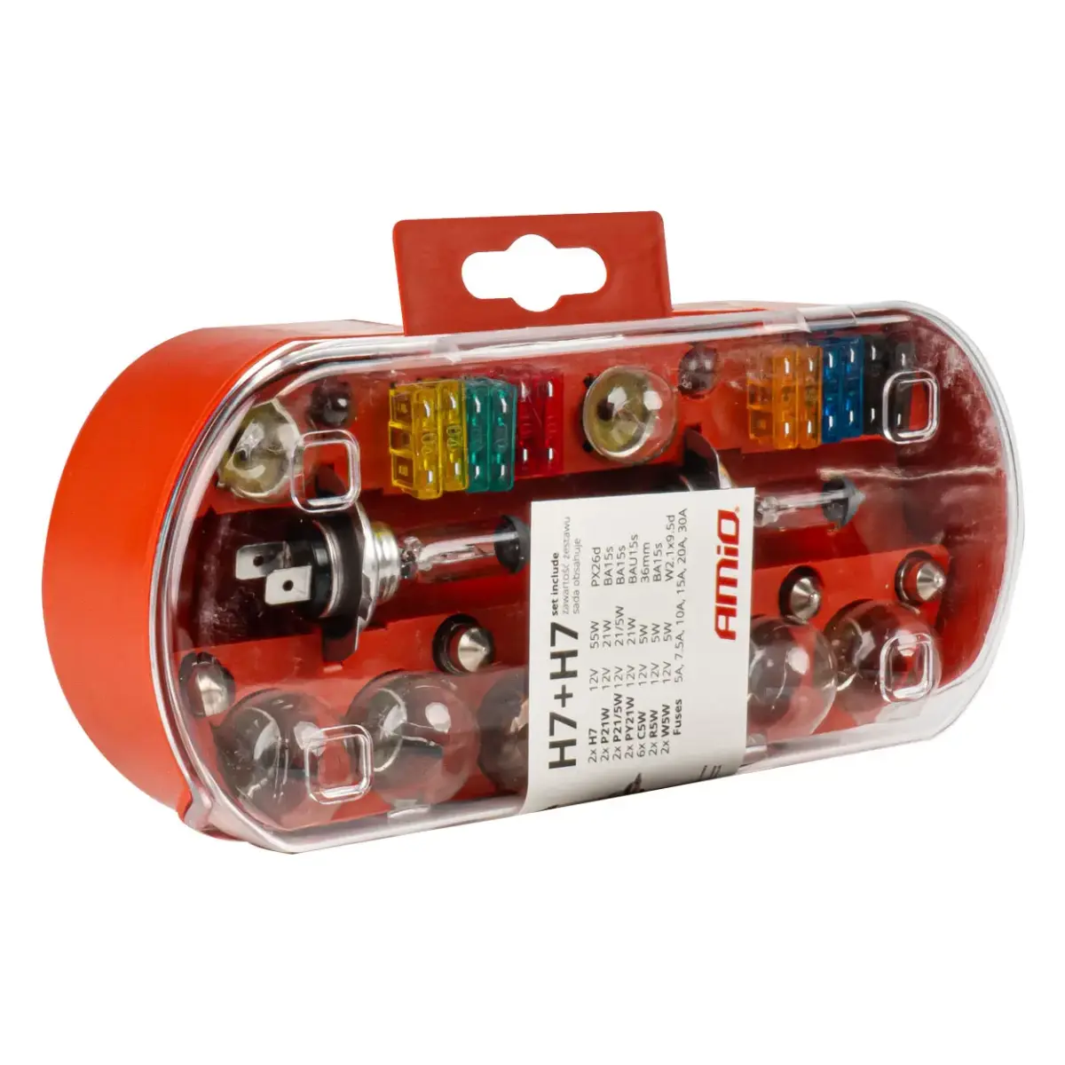 Halogenspuldžu komplekts 30pcs (H7+H7) AMIO-03959 |