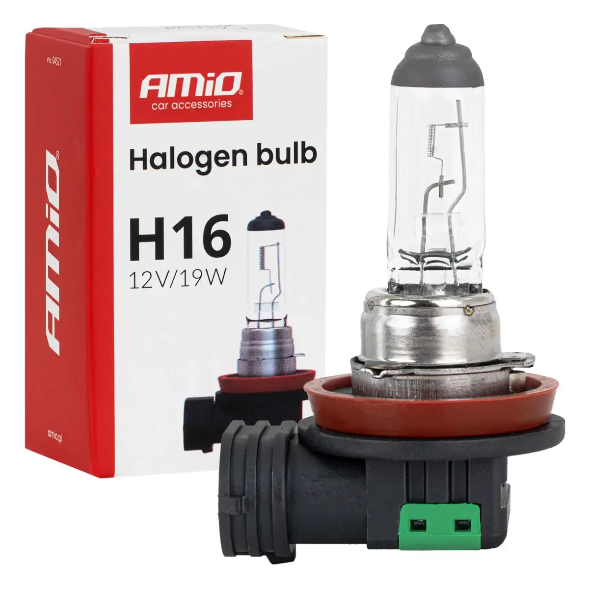 Halogēnspuldze H16 12V 19W PGJ19-3 AMIO-04521