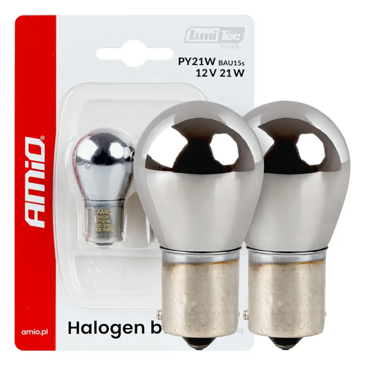 Halogēnspuldzes PY21W 12V 21W BAU15S LumiTec
