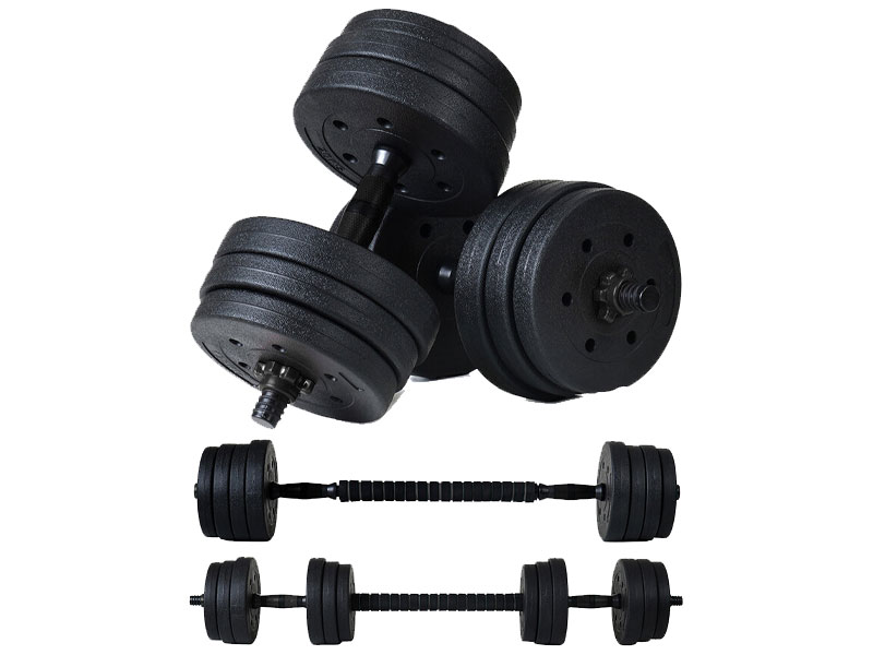 HANTELU UN STIEŅU KOMPLEKTS 4-IN-1 (20