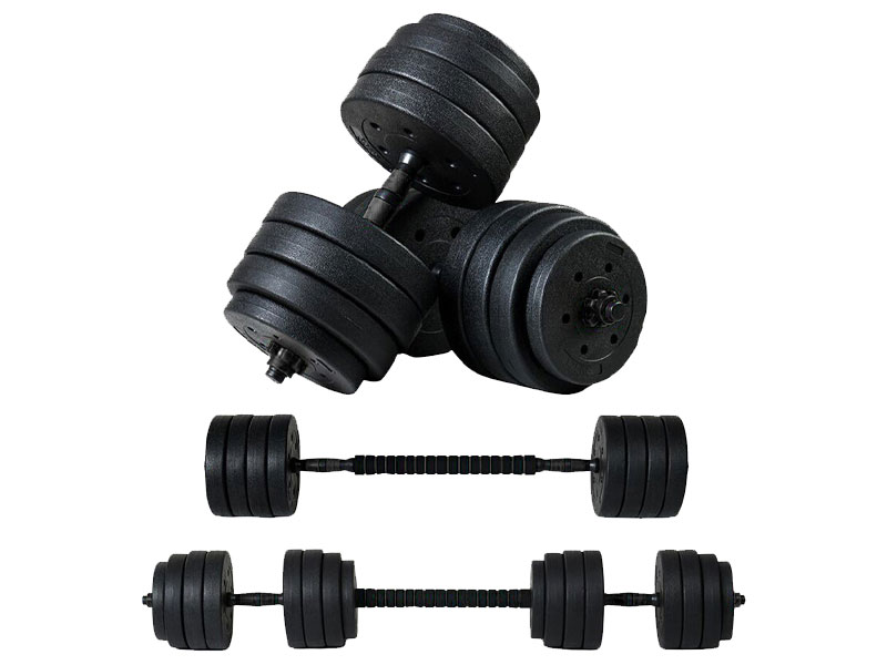 HANTELU UN STIEŅU KOMPLEKTS 4-IN-1 (40