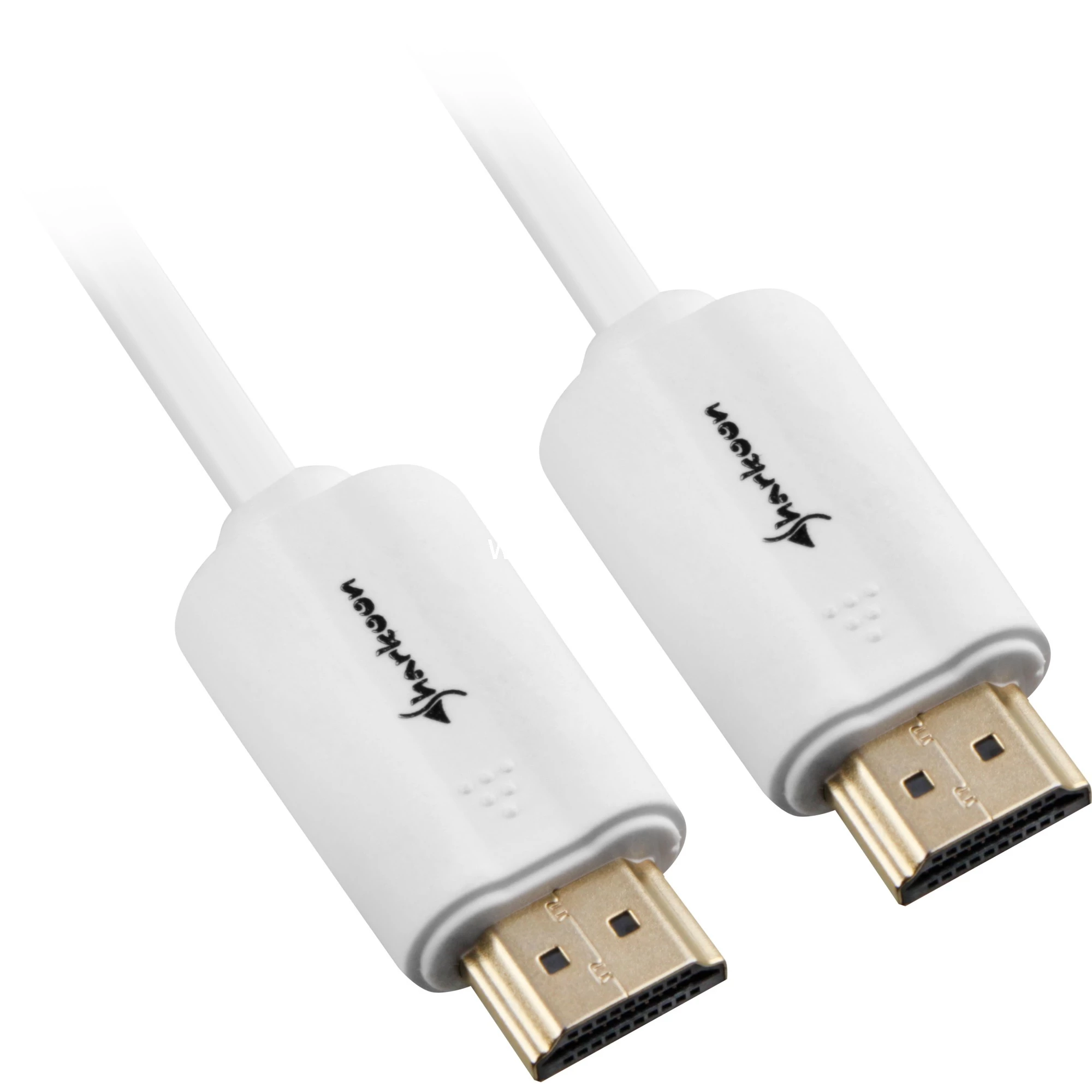 SHARKOON HDMI kabelis, spraudnis–spraudnis, balts, 1