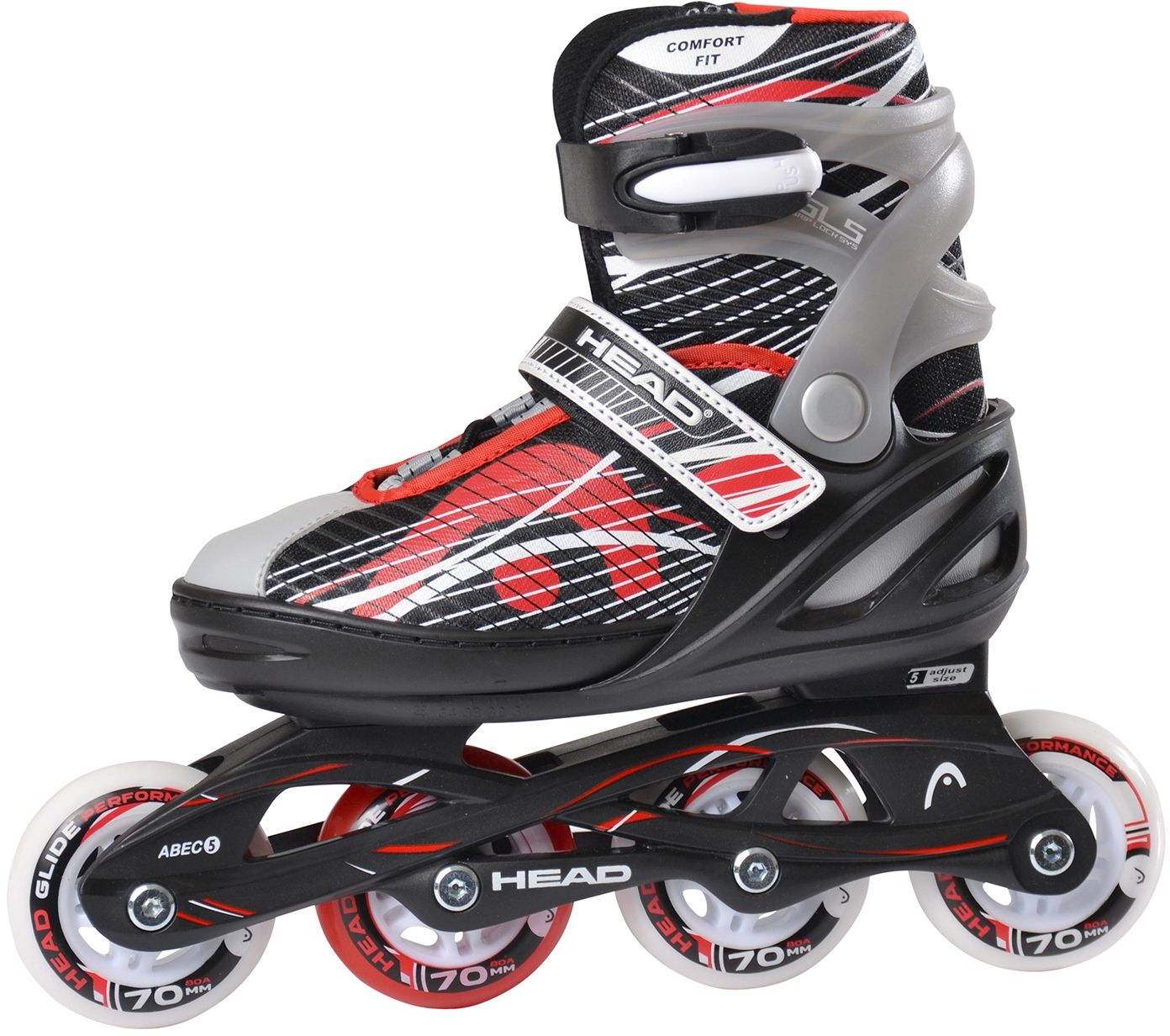 Head Jr Red Adjustable Inline Skates