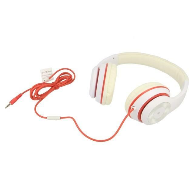 GEMBIRD Headphones with microphone; white,red