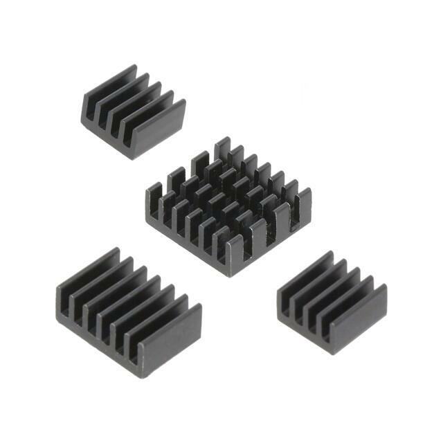 DFROBOT Heatsink; black; aluminium; 4pcs; thermal