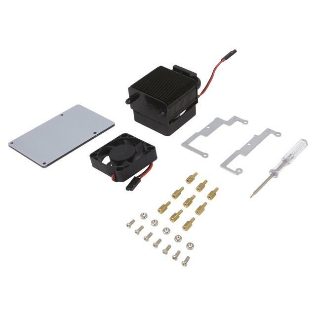 Heatsink: extruded; grilled; Raspberry Pi; black