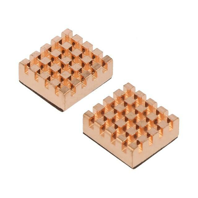 Heatsink: extruded; grilled; Raspberry Pi; copper