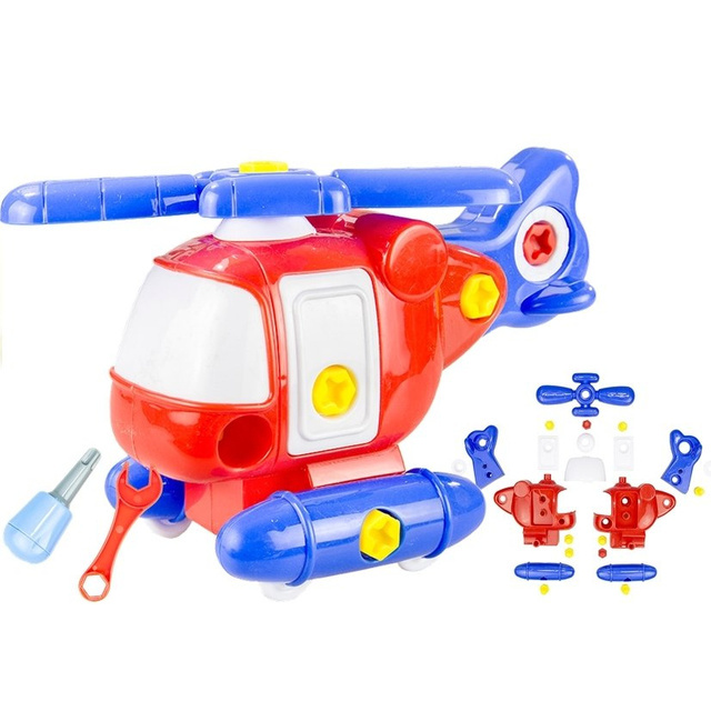 LEANToys Helikopters saskrūvēšanai DIY 21 cm