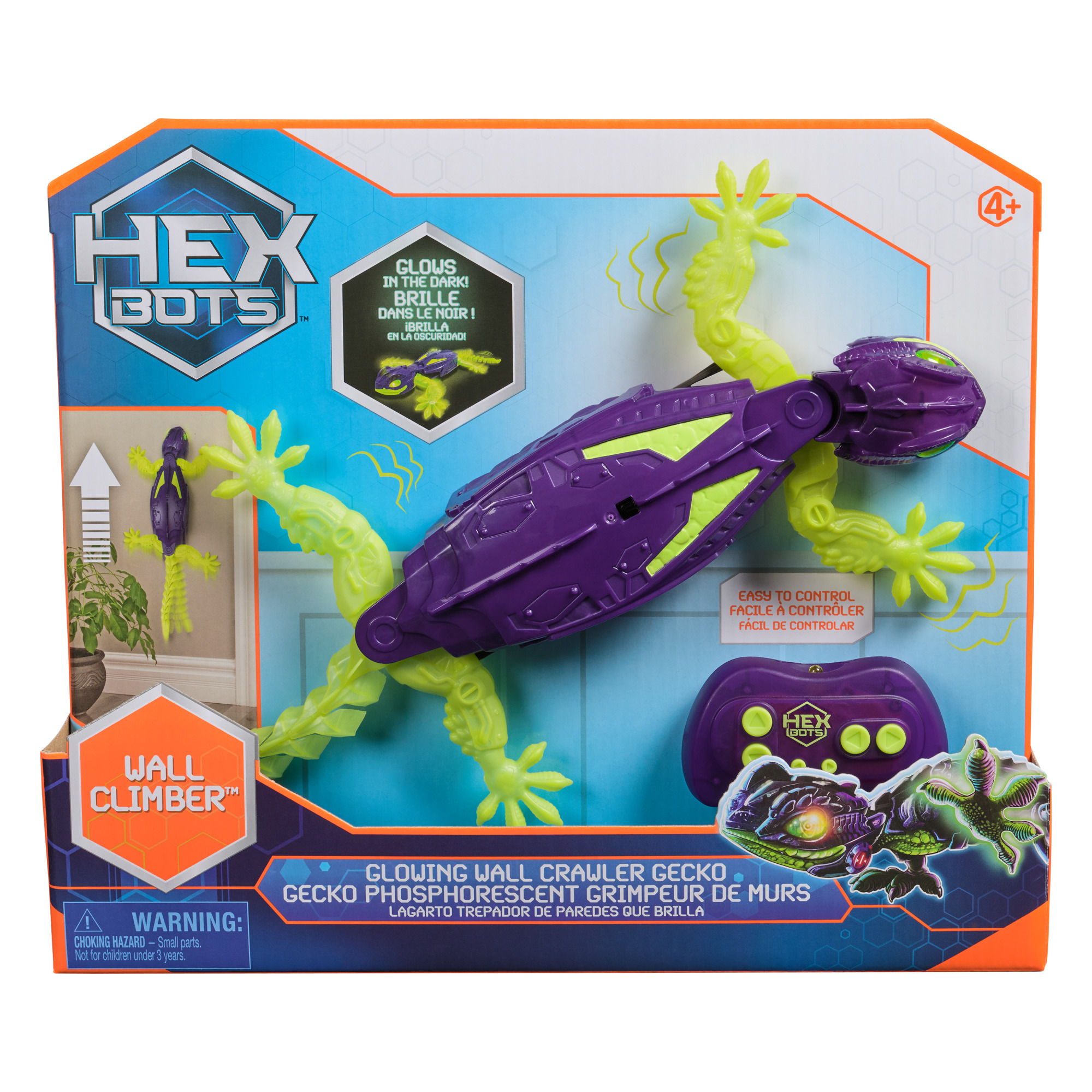 HEX BOTS Interaktīva rotaļlieta, tumsā spīdošs