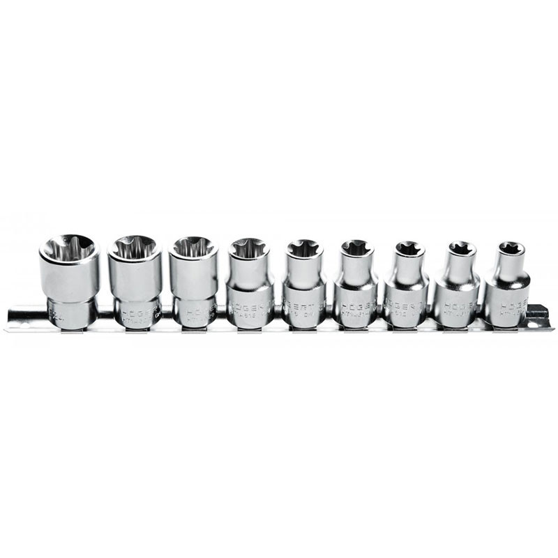 HOGERT Torx muciņu komplekts 1/2", 9gab