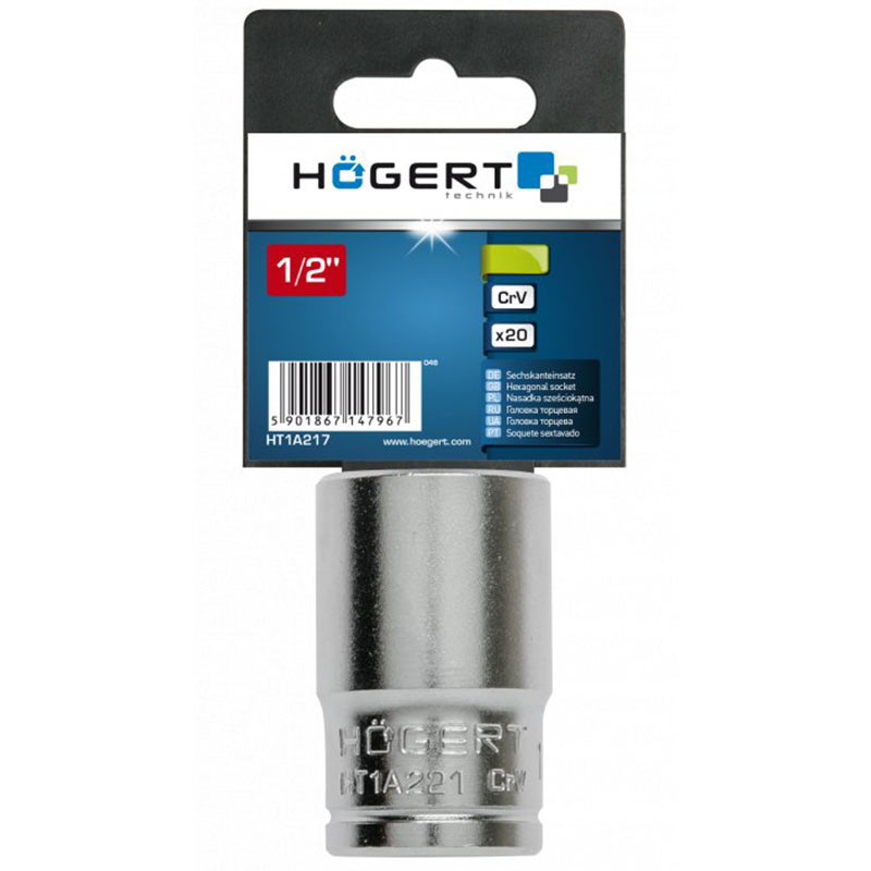 Hogert muciņa HT1A221, 21mm, 1/2", CrV