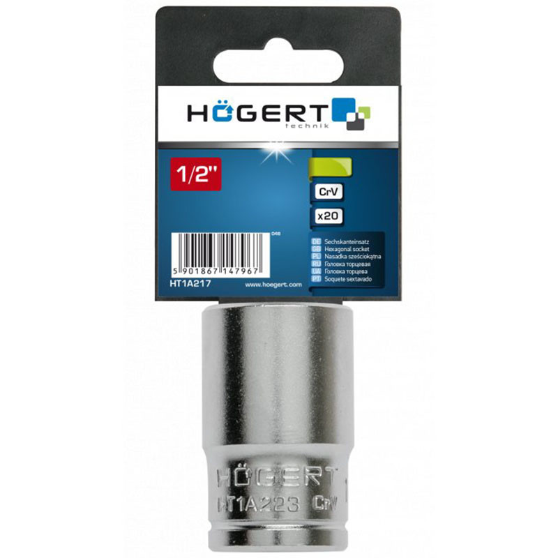 Hogert muciņa HT1A223, 23mm, 1/2", CrV