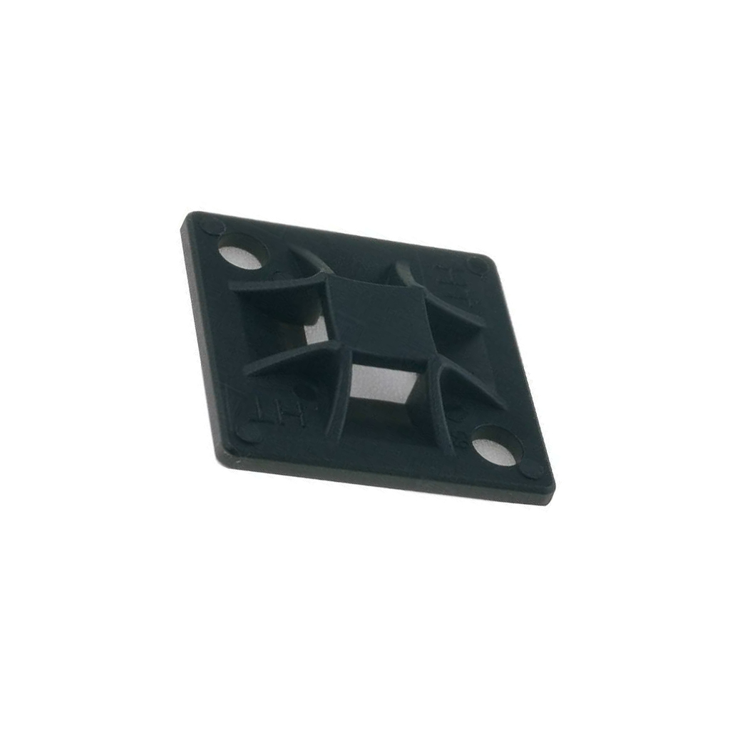 HELLERMANNTYTON Holder; screw,self-adhesive; polyamide; black