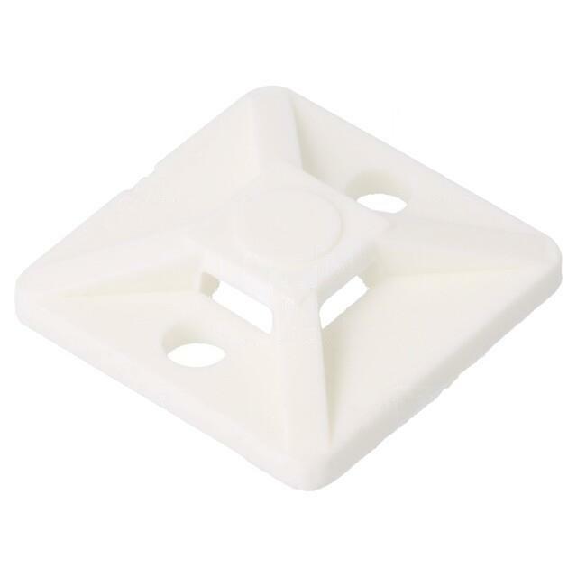 HELLERMANNTYTON Holder; screw; white; cable ties
