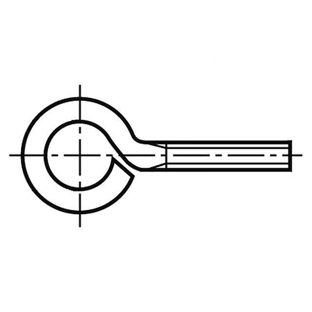 BOSSARD Hook; M4; M4x15; 0.7
