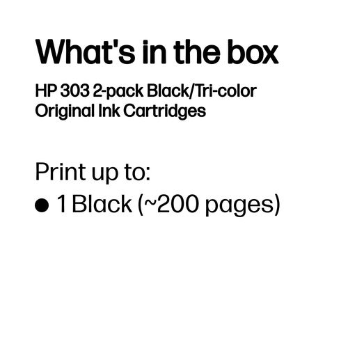 HP 303 melns + krāsa 3YM92AE