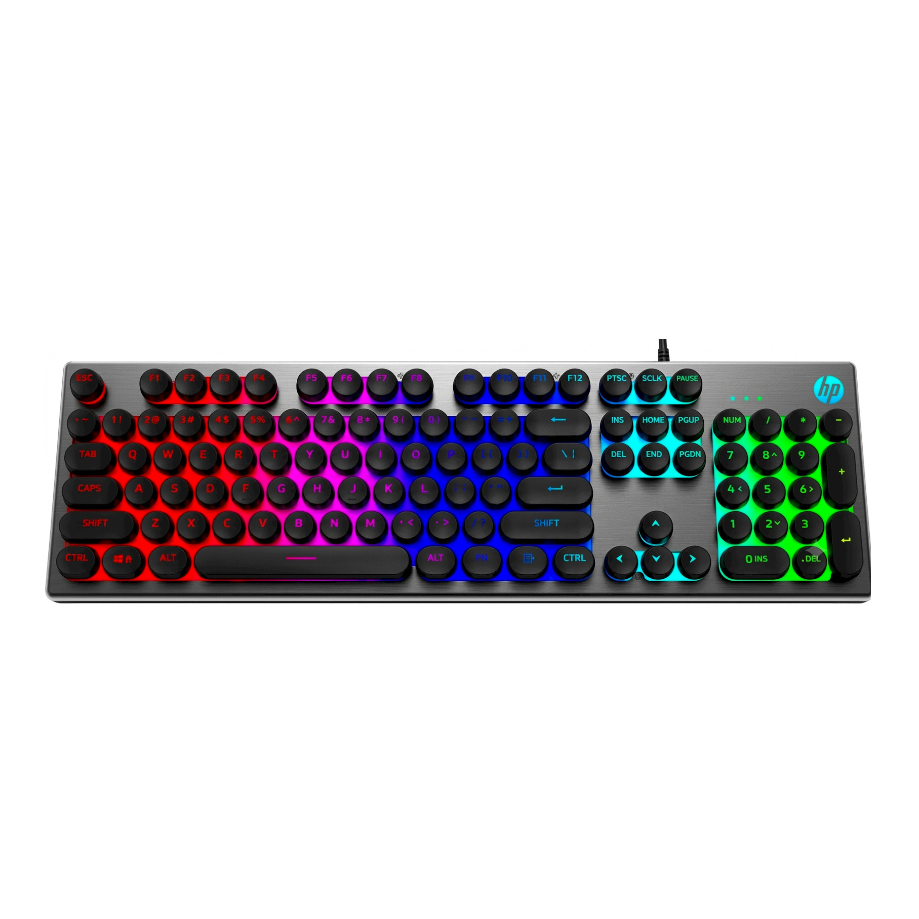 HP K500F Membrānas Spēļu Tastatūra RGB