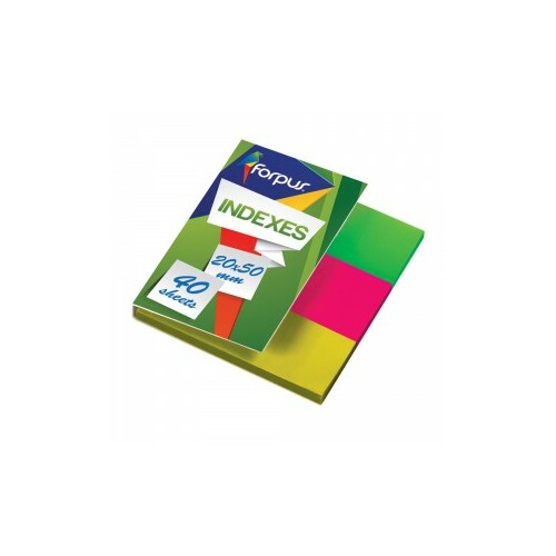 Indeksi 20x50mm 3x40lp caurspīdīgi PVC |