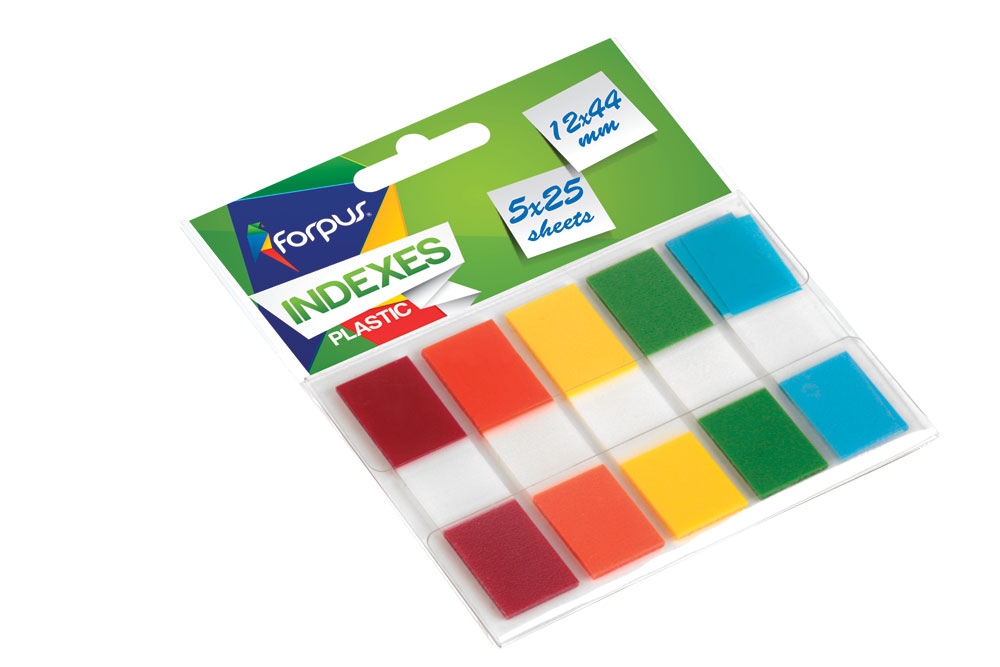 Indeksi PVC 12x44 mm, 5 krāsu