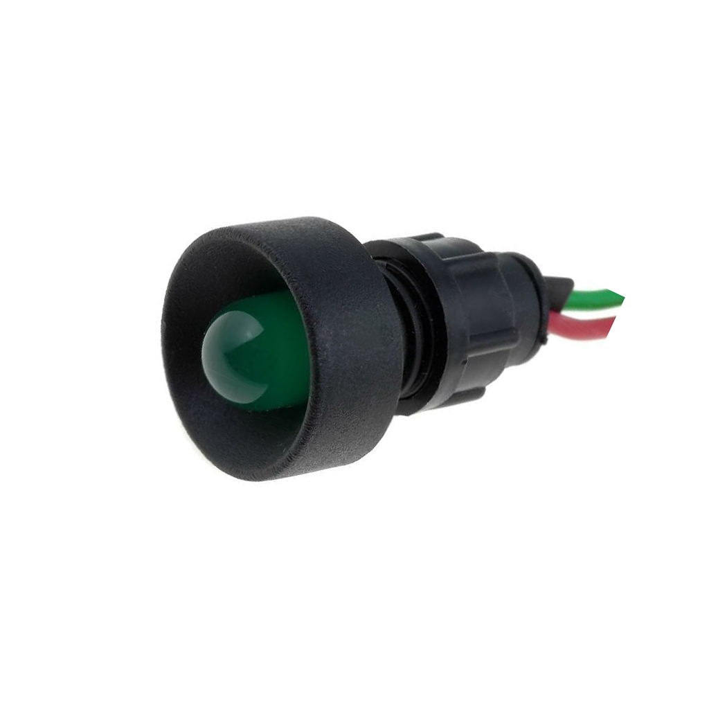 ELPROD Indicator: LED; recessed; green; 12÷24VDC