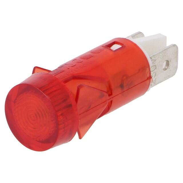BULGIN Indicator: with neon lamp; flat