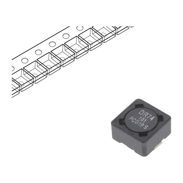 EATON ELECTRONICS Inductor: wire; SMD; 100uH