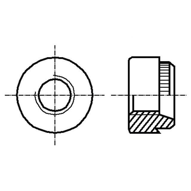 BOSSARD Insert nut; round; M2,5